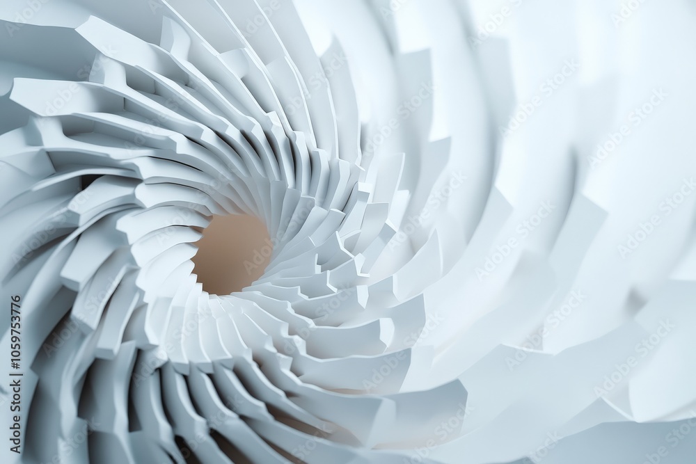A mesmerizing abstract spiral pattern unfolds in an artwork, expressing ...