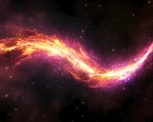 Wall Mural - Stellar Stream with a Flowing Ribbon of Cerulean Light: Captivating Cosmic Art