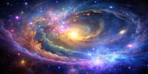 Wall Mural - A Cosmic Tapestry of Swirling Nebulae and Gleaming Stars, Unveiling the Majesty and Wonder of the Universe