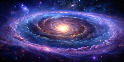Wall Mural - A Cosmic Dance of Light and Dust, Swirling Through the Infinite Depths of the Universe