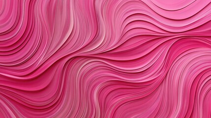 Poster - Flowing Waves of Pink Tones Abstract Design