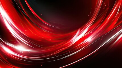 Poster - Dynamic Red Abstract Background with Light Effects