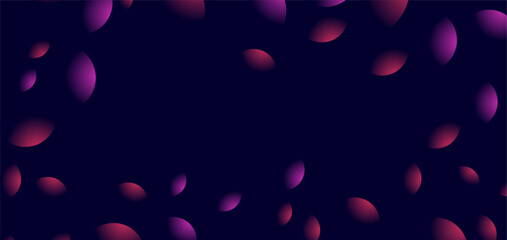 Poster - Abstract dark background with scattered pink and purple circles.