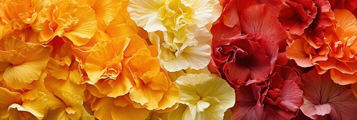 Poster - Vibrant cabbage and squash flowers bloom in bright colors, showcasing nature's beauty and intricate petal details in the garden. Generative AI