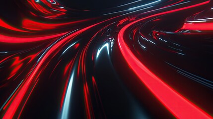 Poster - Abstract Flow of Light and Color in Motion