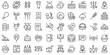 © Pixset Pro - Set of simple outline restaurant Icons. Thin line art icons pack. Vector illustration