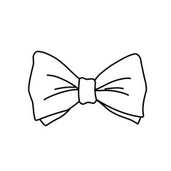 Wall Mural - Bow ribbon thin line icon