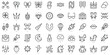 © Pixset Pro - Set of thin line unicorn Icons. Vector illustration