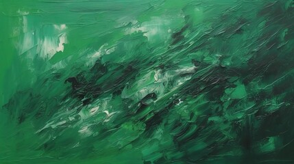 Poster - Abstract Green Textures in 3D Style