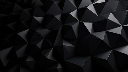  Abstract 3D Black Geometric Background Texture
