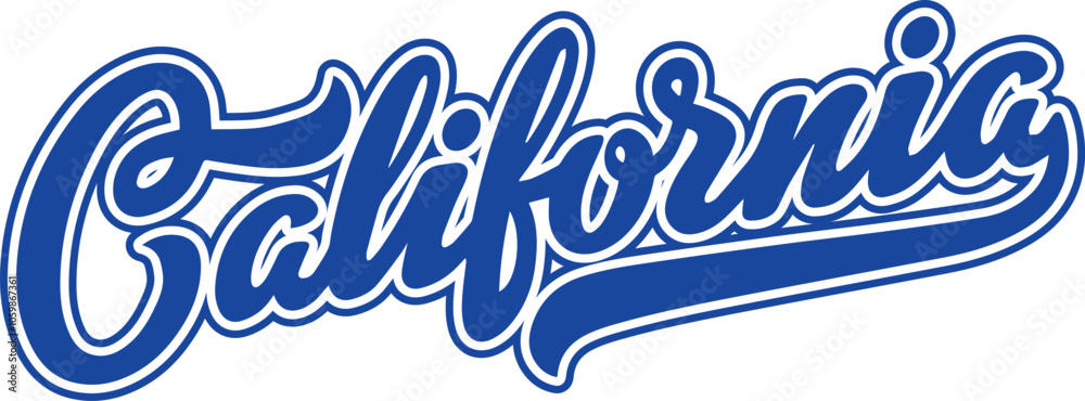 California lettering print design, script style, vector designs for ...