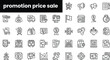 © Purlo Hop - Set of outline promotion price sale icons
