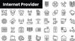 © Purlo Hop - Set of outline internet provider icons