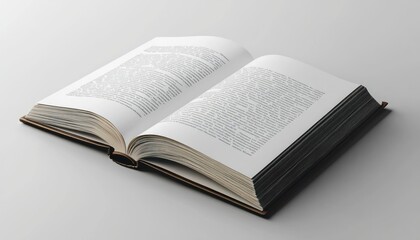 Poster - An Open Book With Numerous Pages and Text