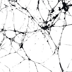 Fototapete - abstract network of glowing lines and dots on dark background