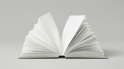 Poster - A White Book with Its Pages Spanned Open
