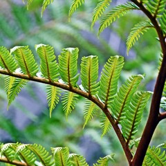 Close up of green Tree Fern leaves