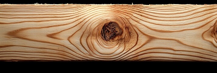 Poster - Close-up of a Knot in a Wooden Board
