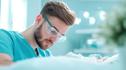 A technician carefully positions a patient for an X ray, ensuring accurate imaging while prioritizing their safety and comfort during the diagnostic process.