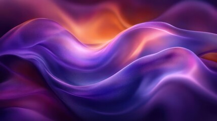 Wall Mural - Colorful abstract swirling shapes and waves with dark background,