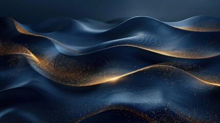 Wall Mural - A fantastical scene of a desert under a starry night sky,