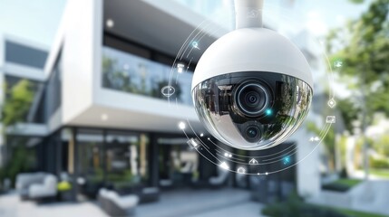 Poster - enhancing home security the role of smart surveillance cameras in modern architecture