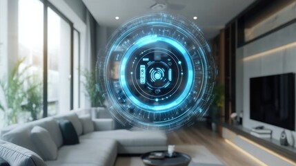 Poster - innovative smart home technology revolutionizing living spaces with futuristic designs and intellige