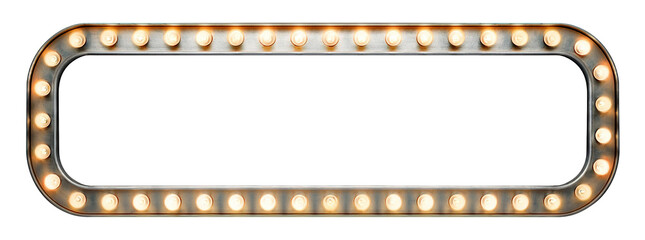 retro marquee light sign frame banner