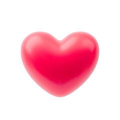 Wall Mural - 3d realistic heart. valentines day, mothers day, wedding greeting concept. red heart icon for card, 