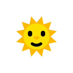 Wall Mural - Smiling Sun Icon
