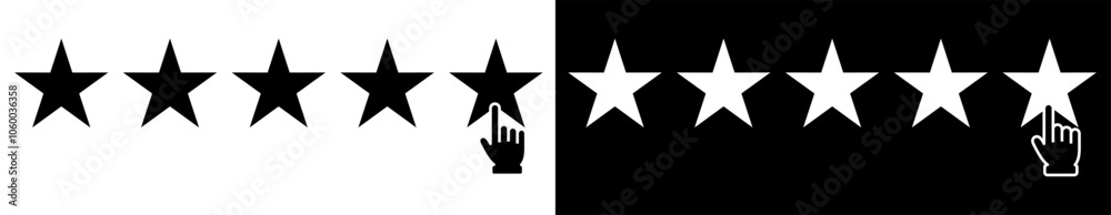 Five stars customer product review icon. yellow 5 star rating feedback ...