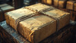 © dwphtra - A Package Tied with String on a Wooden Crate