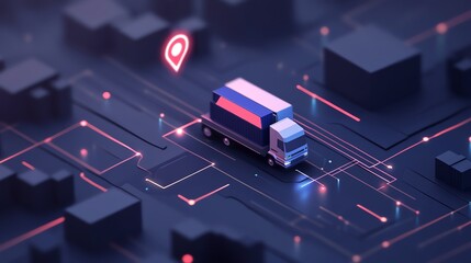 Aufkleber - AI enables real-time tracking of shipments across the supply chain.