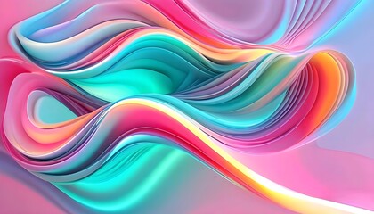 Poster - Colorful Abstract Waves and Lines Design