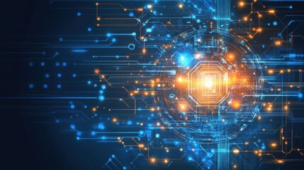 Poster - Dynamic Abstract Circuit Board Design Concept