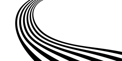 Wall Mural - abstract perspective line in black color