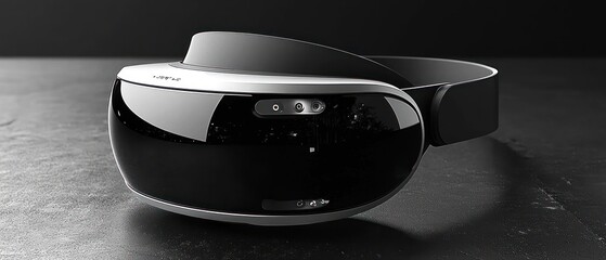 Poster - Modern Virtual Reality Headset on a Dark Surface