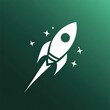 © Edifi 4 - Minimal rocket icon on green background