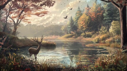 Poster - Write about the significance of natural elements in backgrounds