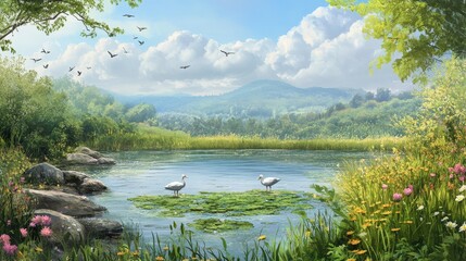 Poster - Write about the significance of natural elements in backgrounds