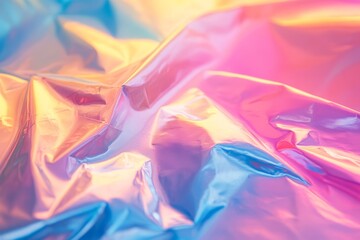 Abstract iridescent holographic neon foil background collection for creative photography shots