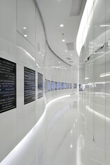 Poster - a modern digital board shows fluctuating values of stock prices and costs with returns highlighted, 