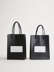Poster - A split image of two shopping bags, one labeled high price and the other labeled value, placed against a minimalist backdrop with ample copy space.