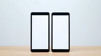 Poster - A price comparison between two similar items displayed on a tablet, with one highlighted for value and the other for premium price, with clear space for text.