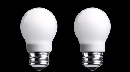 Poster - energy efficiency comparison: led bulb vs. traditional incandescent, packaging displayed with cost a