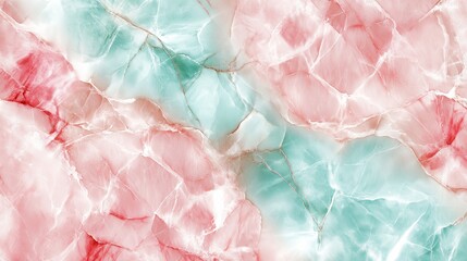 Poster - A soothing marble texture in pastel tones, blending soft pinks, blues, and creams. 