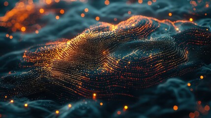 Poster - Glowing 3D Cloud with Secure Data Visualization