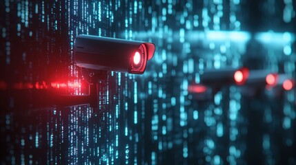 Poster - Glowing Data Shield with Privacy Blocking Technology