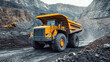© Keopaserth - Autonomous heavy mining truck navigating rugged quarry landscape, showcasing its robust design and powerful capabilities in challenging environment