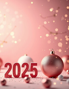 christmas background with baubles